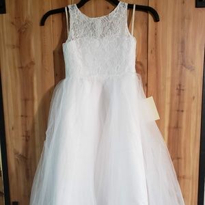 A-Line Ankle Length Flower Girl Dress Size 8